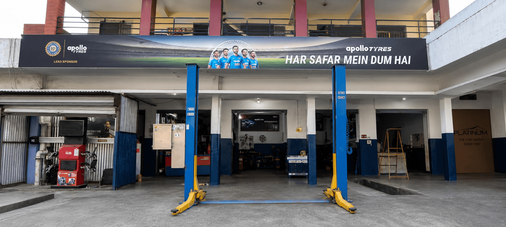 Apollo Tyres "Apollo Zone" Showroom — Ramdev Tyres gallery image — Retail Fixture & Fit-out