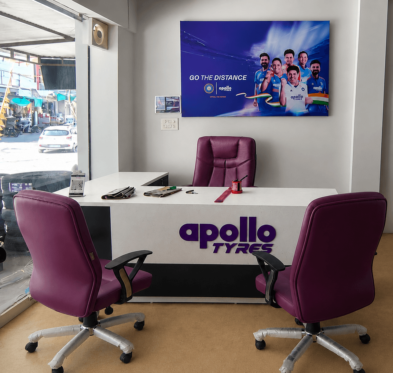 Apollo Tyres "Apollo Zone" Showroom — Ramdev Tyres gallery image — Retail Fixture & Fit-out