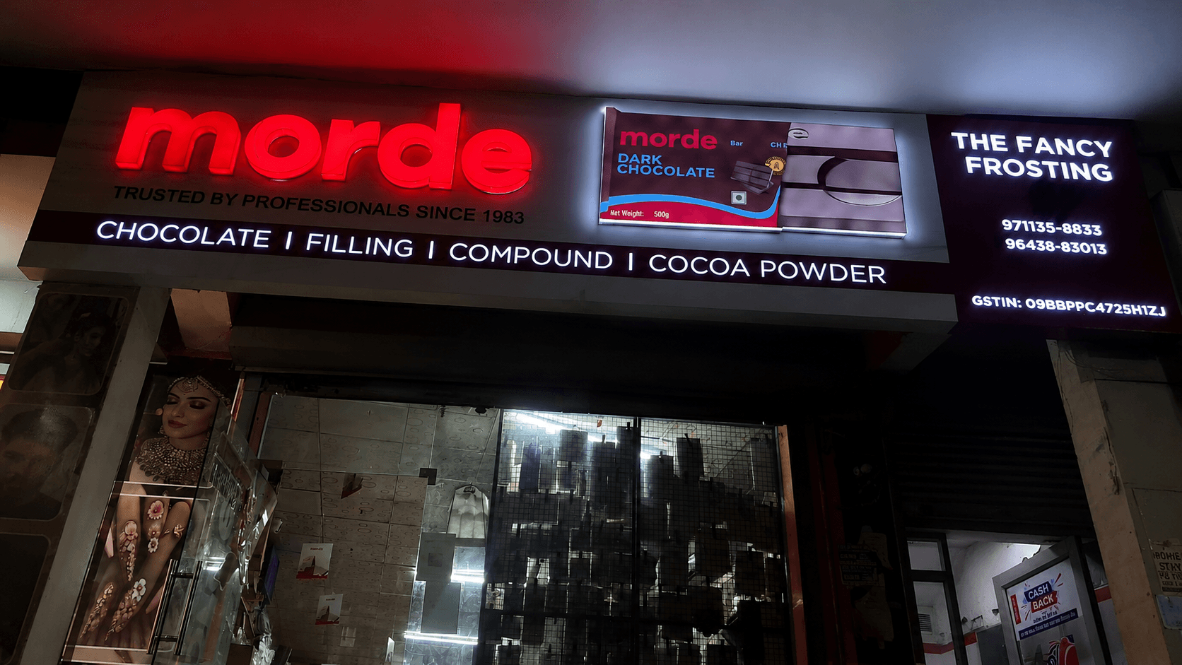Morde Storefront Signage & Facade Branding — Signages project by Novatrix Shopfits