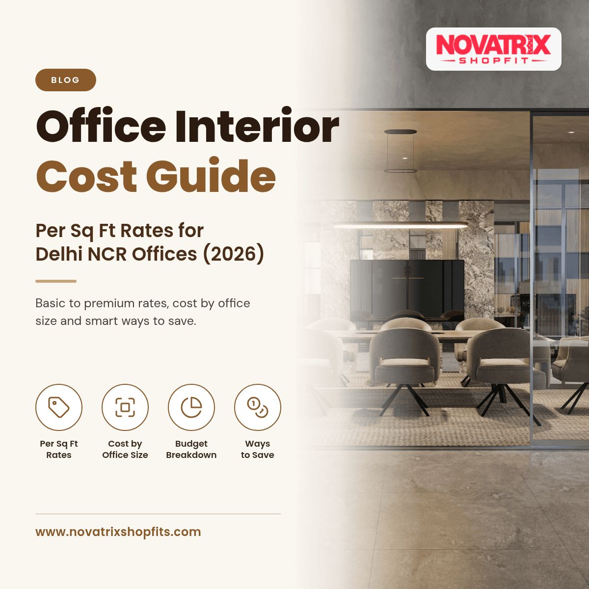 Office Interior Cost in Delhi NCR: Per Sq Ft Price Guide (2026)  (paste in the Title field only, not in the body
